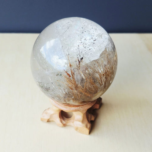 Goethite Included Quartz | Sphere 511gms