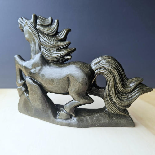 Gold Sheen Obsidian Horse | Earthbound Spirit