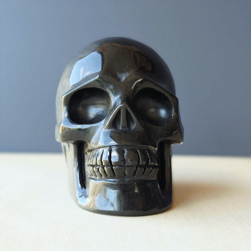 Gold Sheen Obsidian Skull | Guardian Of The Shadows