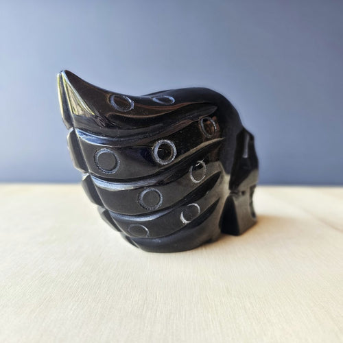 Gold Sheen Obsidian Traveller Skull | Guardian Of The Shadows