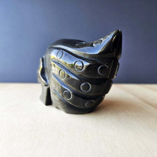 Gold Sheen Obsidian Traveller Skull | Guardian Of The Shadows