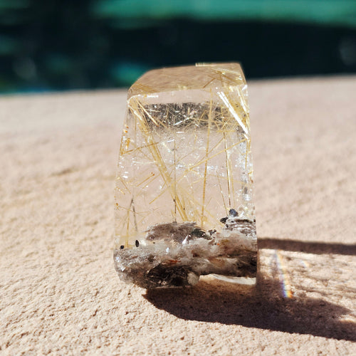 Golden Rutilated Faceted Quartz| 53gms