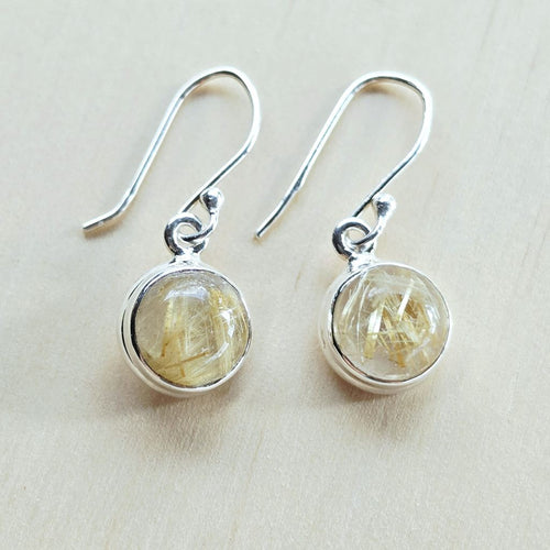 Golden Rutilated Quartz Earrings | Golden Path Of Light