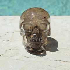 Golden Rutilated Quartz Skull | Master Carved