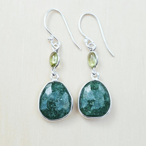 Green Aventurine & Peridot Earrings | Green Goddess