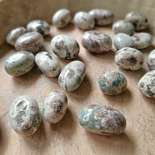 Green Cherry Jasper Tumbled Stones