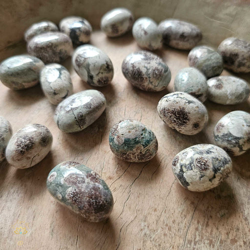 Green Cherry Jasper Tumbled Stones