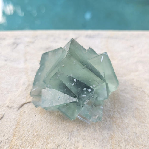 Green Cubed Fluorite Collector Specimen | Zhejiang China 191gms