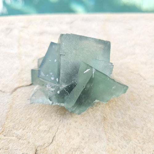 Green Cubed Fluorite Collector Specimen | Zhejiang China 191gms