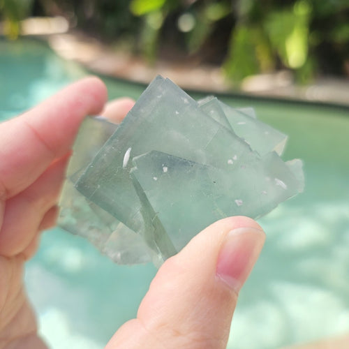Green Cubed Fluorite Collector Specimen | Zhejiang China 191gms