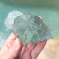 Green Cubed Fluorite Collector Specimen | Zhejiang China 255gms