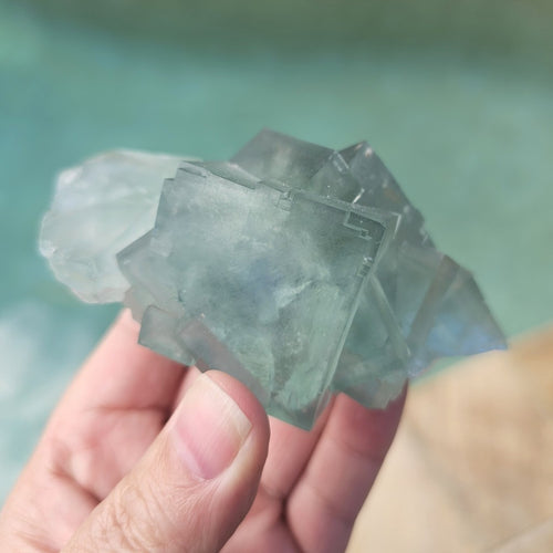 Green Cubed Fluorite Collector Specimen | Zhejiang China 255gms