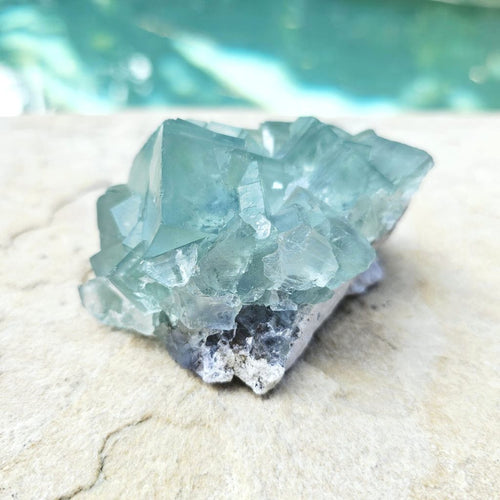Green Cubed Fluorite Collector Specimen | Zhejiang China 330gms
