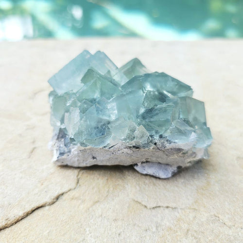 Green Cubed Fluorite Collector Specimen | Zhejiang China 330gms