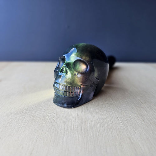 Multi Fluorite Skull | The Emerald Guardian