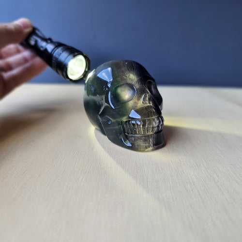 Multi Fluorite Skull | The Emerald Guardian