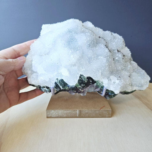 Green Purple Fluorite With Quartz Overgrowth | Specimen 1.76kg