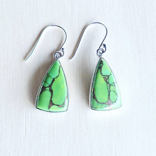 Green Turquoise & Copper Earrings | Spirit Of The Earth