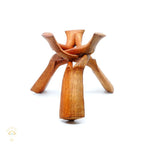 Hand Carved Wooden Crystal & Mineral Sphere Stands | Extra Large