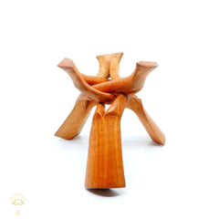 Hand Carved Wooden Crystal & Mineral Sphere Stands | Extra Large