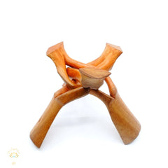 Hand Carved Wooden Crystal & Mineral Sphere Stands | Extra Large