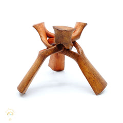 Hand Carved Wooden Crystal & Mineral Sphere Stands | Extra Large