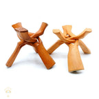 Hand Carved Timber Sphere Stands For Crystals & Minerals | Large