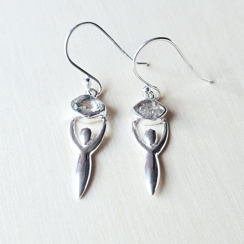 Herkimer Diamond Goddess Earrings | The Shine Bright Goddess