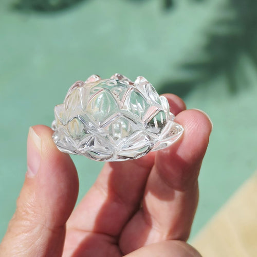 Himalayan Natural Quartz - A Grade Lotus Carvings | Lotus Of Divinity