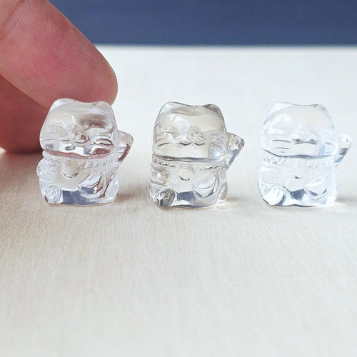 Himalayan Natural Quartz - A Grade Lucky Cat Carvings | Prosperity Cats