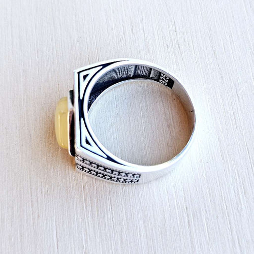Honeycomb Amber Ring | Ancient Power, Modern Edge