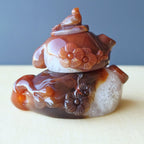 Hubei Agate Teapot With Bird Lid | Birds And Blossum