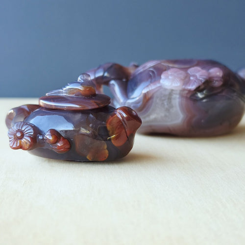 Hubei Agate Teapot With Bird Lid | Tea For Two