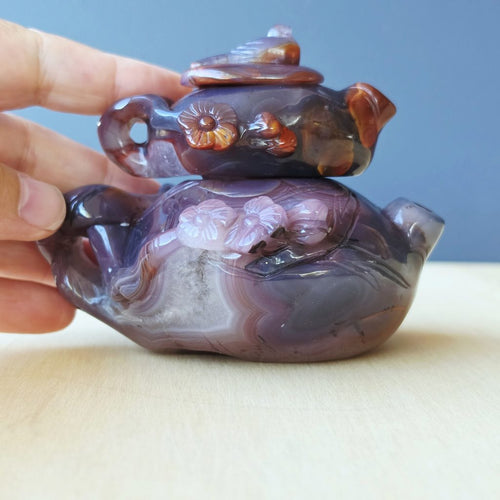 Hubei Agate Teapot With Bird Lid | Tea For Two