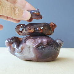 Hubei Agate Teapot With Bird Lid | Tea For Two
