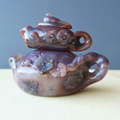 Hubei Agate Teapot With Bird Lid | Tea For Two