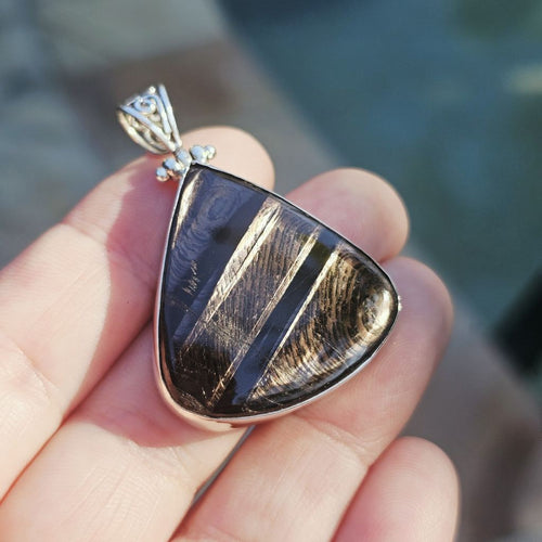 Hypersthene Pendant | Silver Shadow