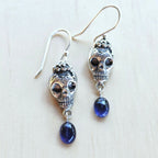 Iolite Skull Earrings | Queen Of Shadows