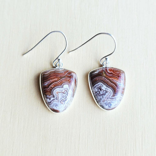Laguna Lace Agate Earrings | Vibrational Match