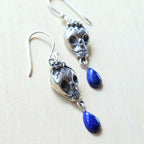 Lapis Lazuli Skull Earrings | Ancient Soul