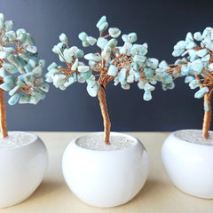 Larimar Crystal Tree | Little Pot Of Serenity