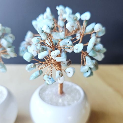 Larimar Crystal Tree | Little Pot Of Serenity