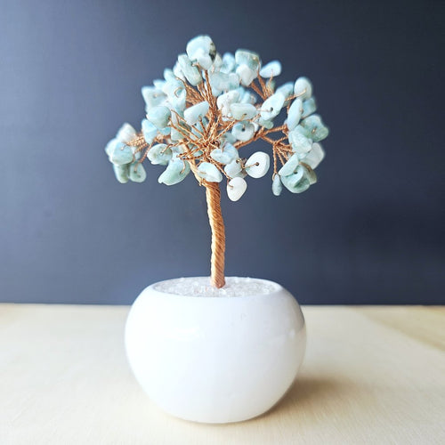 Larimar Crystal Tree | Little Pot Of Serenity