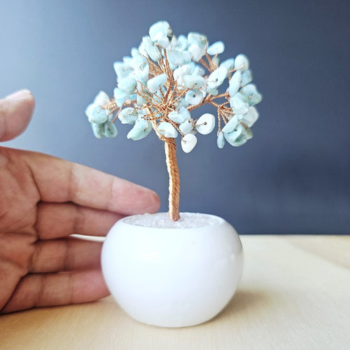 Larimar Crystal Tree | Little Pot Of Serenity