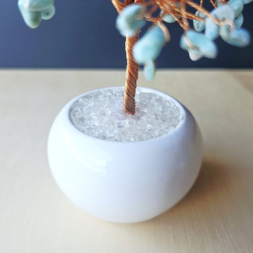 Larimar Crystal Tree | Little Pot Of Serenity