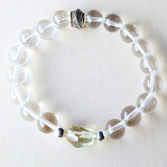 Libyan Desert Glass & Quartz Bracelet | The Ascension Bracelet