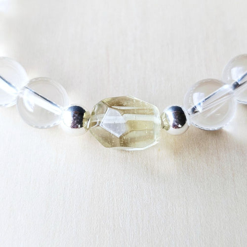 Libyan Desert Glass & Quartz Bracelet | The Ascension Bracelet