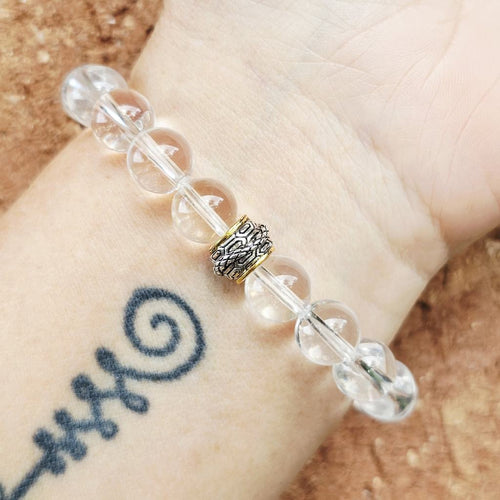 Libyan Desert Glass & Quartz Bracelet | The Ascension Bracelet
