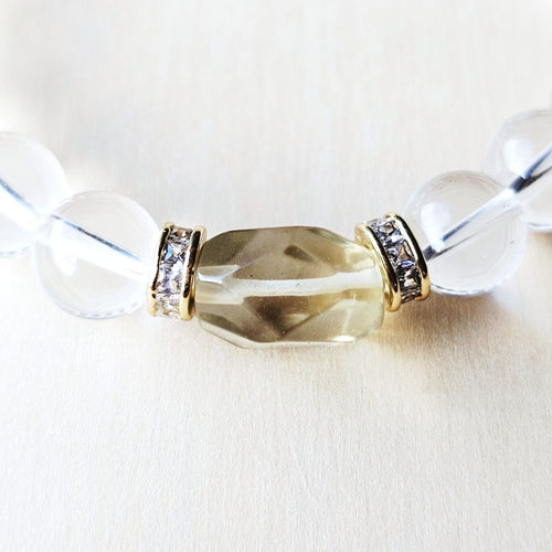Libyan Desert Glass & Quartz Bracelet | The Ascension Bracelet