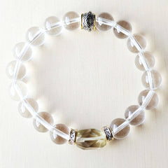 Libyan Desert Glass & Quartz Bracelet | The Ascension Bracelet